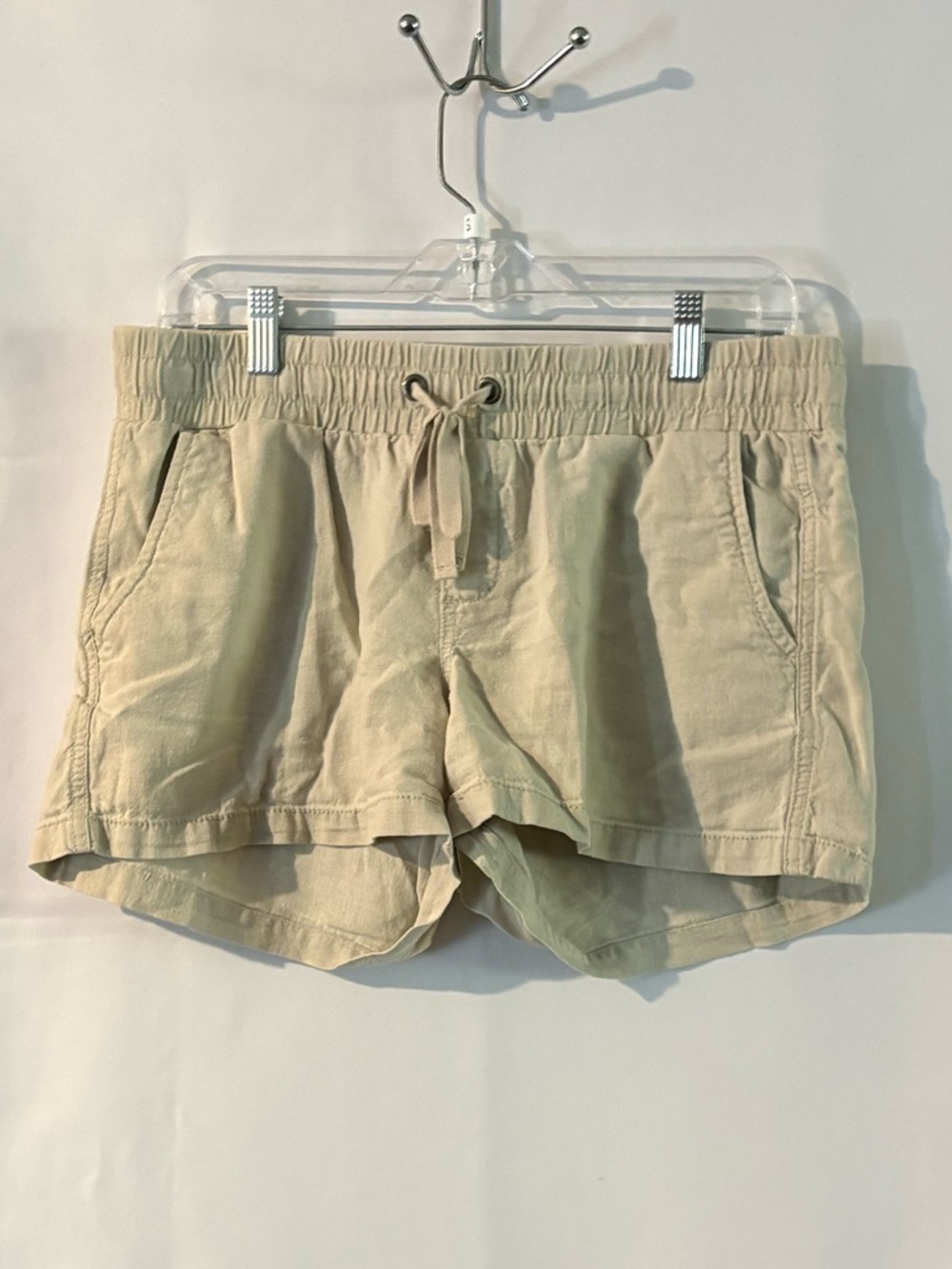 Old Navy Light Beige Drawstring Casual Athletic Shorts